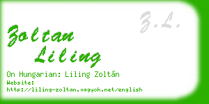 zoltan liling business card